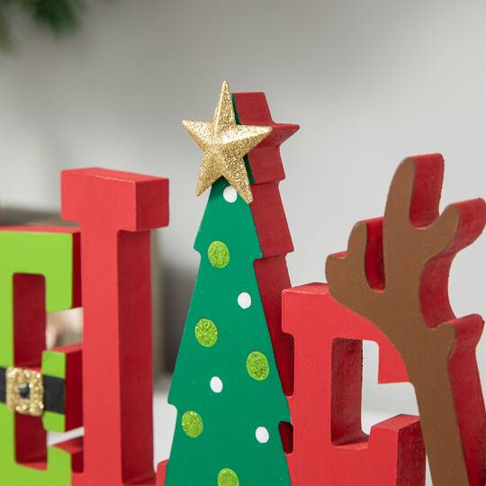 Glitzhome® 14.5'' BELIEVE Metal Christmas Stocking Holder